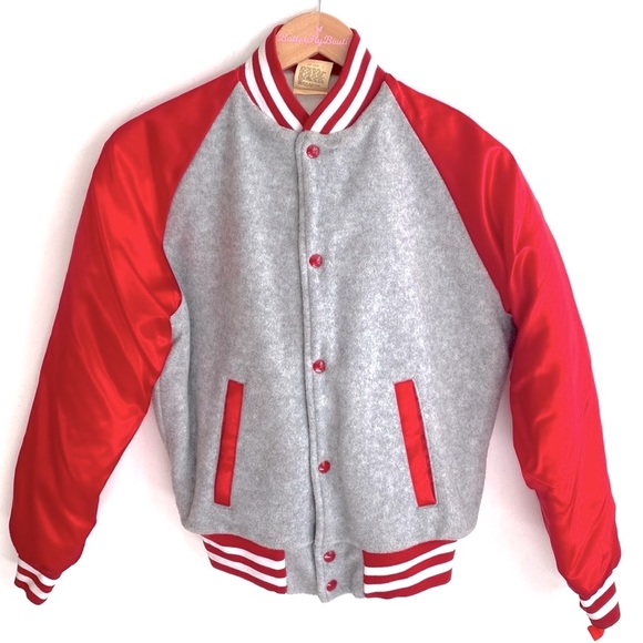 VTG 90’s Chalk Line Red Nylon Satin Fleece Unisex Jacket, Sz 18/20, NWT - Picture 2 of 9